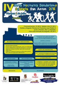 CARTE RUTA SENDERISMO NOCTURNA SOLIDARIA_SAN ANTÓN_2016