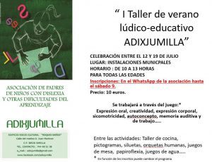 TALLER DE VERANO ADIX