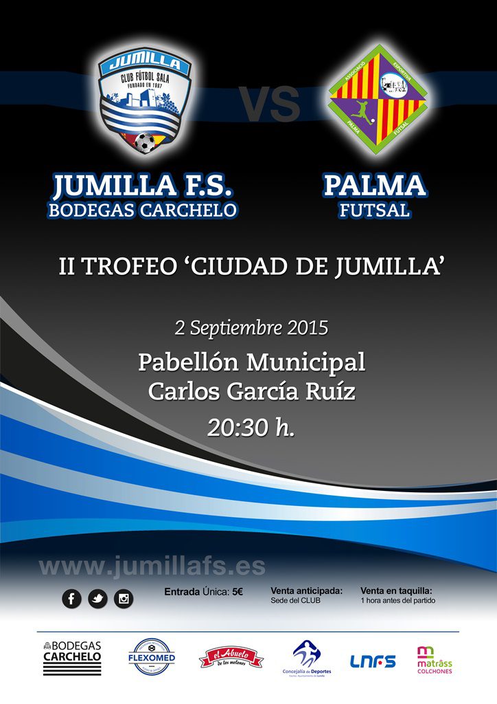 Esta noche a las 20.30 horas  el Jumilla FS Bodegas Carchelo se  enfrentará al Palma Futsal