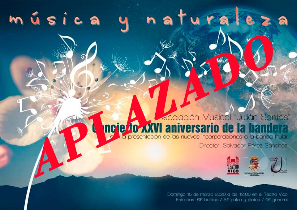 La Asociación Musical Julián Santos aplaza su concierto de aniversario de la bandera