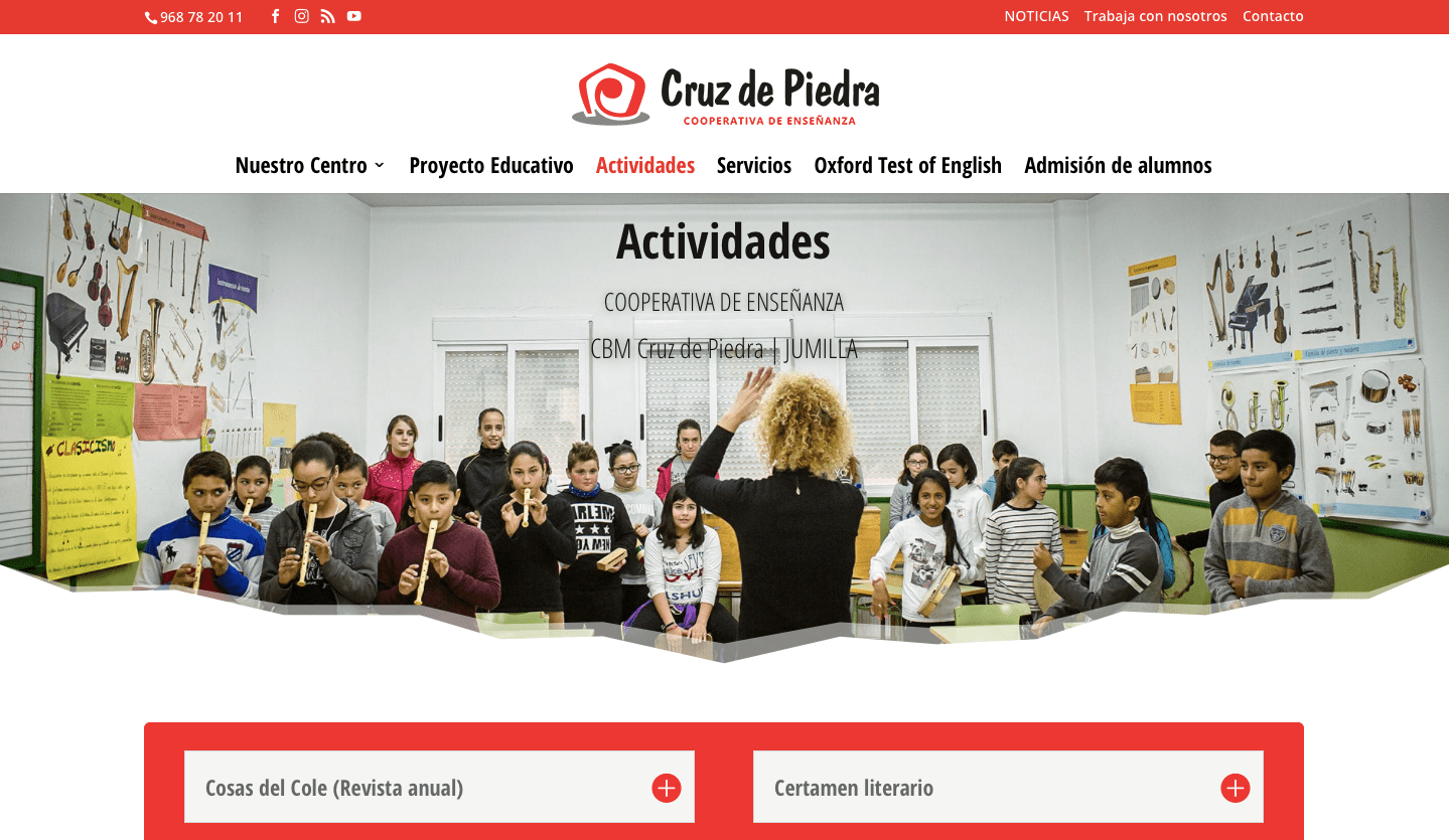 El colegio Cruz de Piedra estrena una página web más intuitiva, dinámica y atractiva