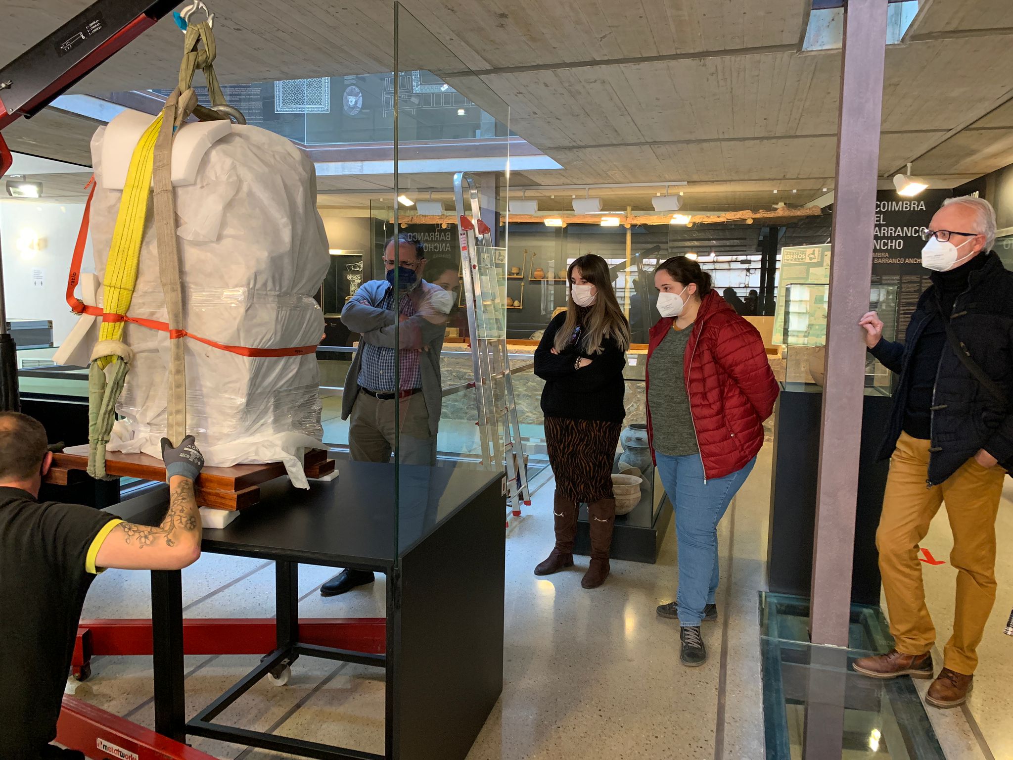 Los Jinetes Ibéricos vuelven al Arqueológico tras participar en una exposición en Barcelona