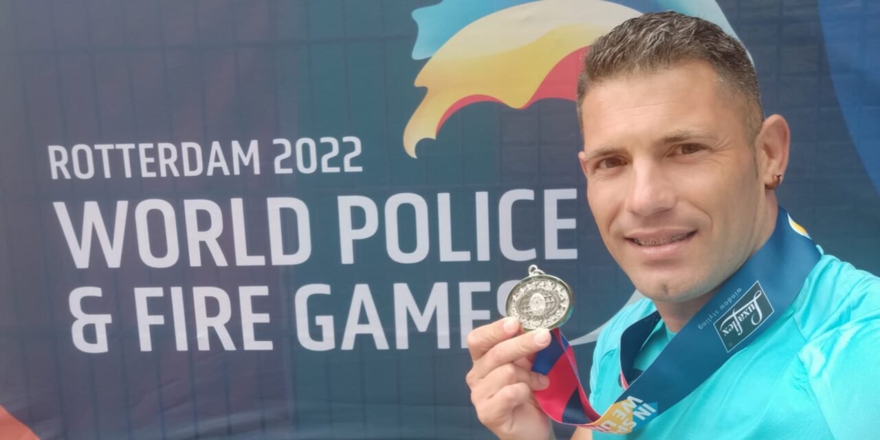El policía Alex Barrón se proclama en Rotterdam subcampeón del mundo de lanzamiento de peso