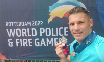 El policía Alex Barrón se proclama en Rotterdam subcampeón del mundo de lanzamiento de peso