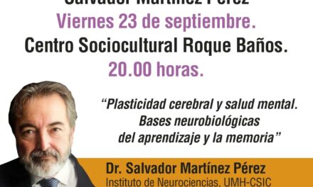 El investigador Salvador Martínez imparte esta tarde una charla sobre el cerebro, la memoria, el aprendizaje y la salud mental