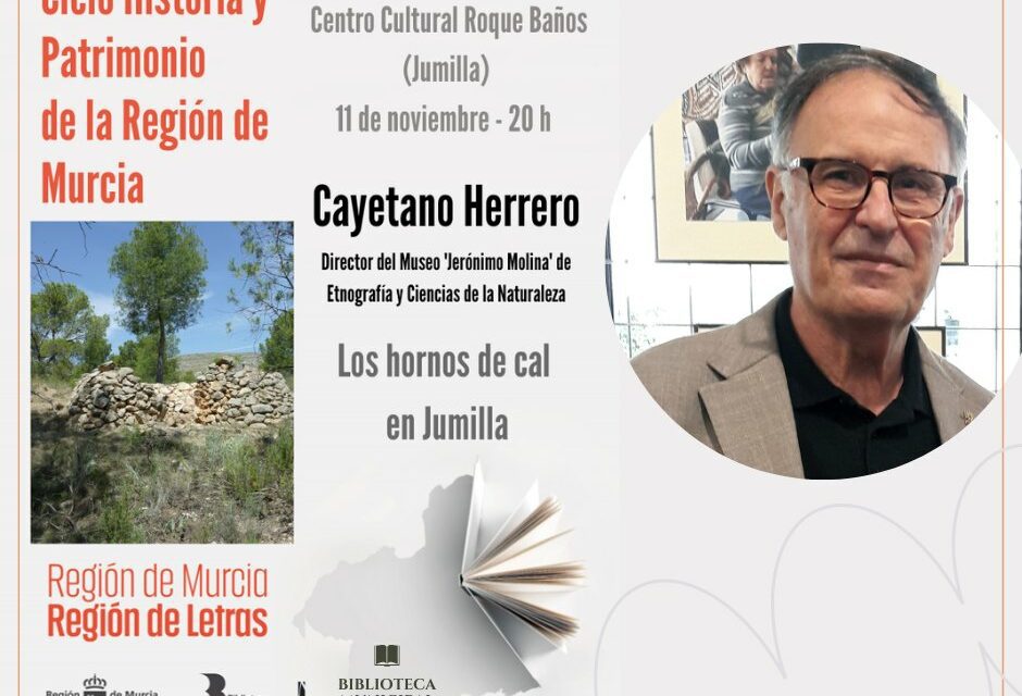 Cayetano Herrero ofrece el viernes una charla sobre los hornos de cal en Jumilla