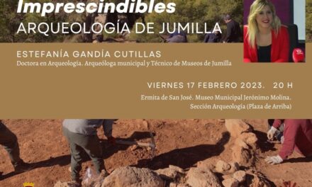 Estefanía Gandía ofrece esta tarde una conferencia sobre los «Imprescindibles de la Arqueología de Jumilla»