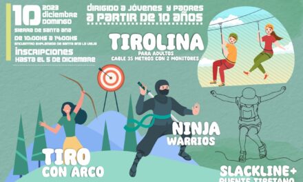 Juventud organiza este domingo en Santa Ana, actividades de tirolina, tiro con arco, Ninja Warriors, Slackline y puente tibetano