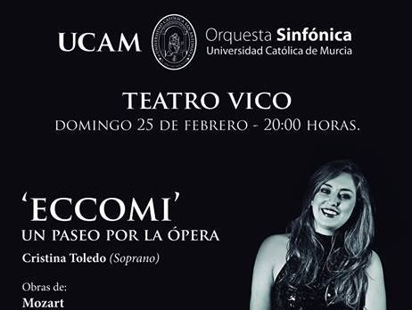 La Sinfónica de la UCAM vuelve al Vico con la soprano Cristina Toledo