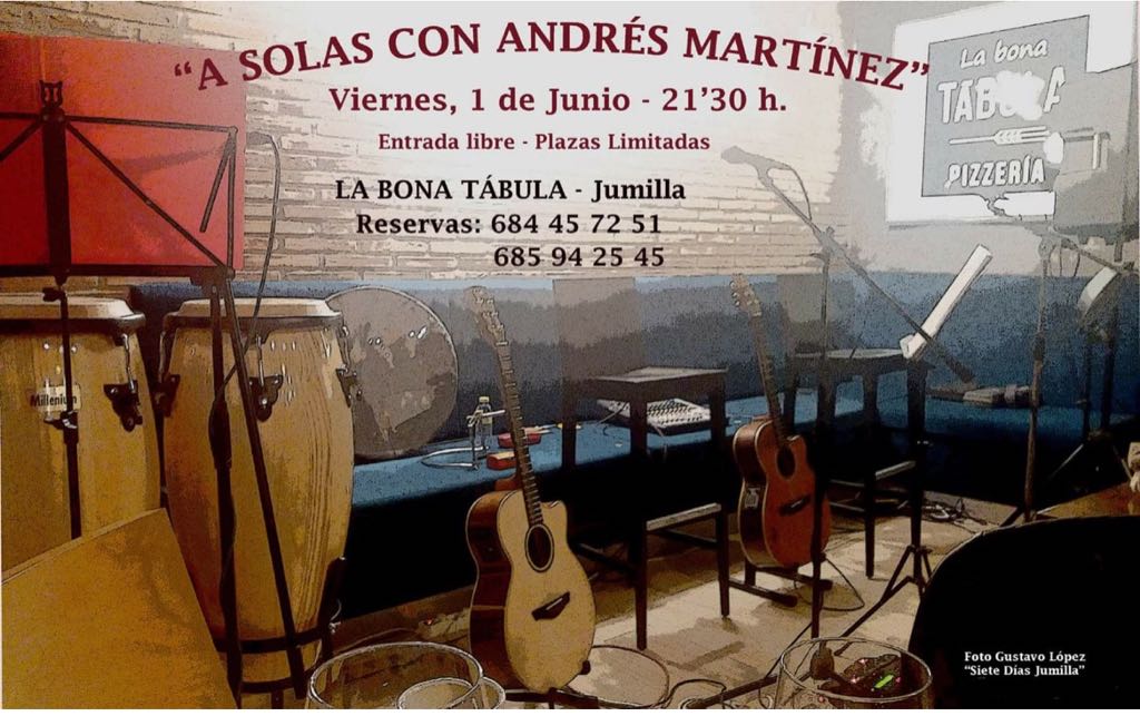 Andrés Martínez ofrecerá una selección de su repertorio esta noche en Bona Tabula
