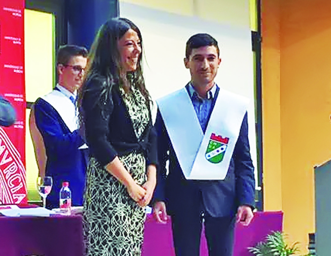 Moisés Navarro, nombrado Becario de Honor del Colegio Mayor Azarbe de la UMU