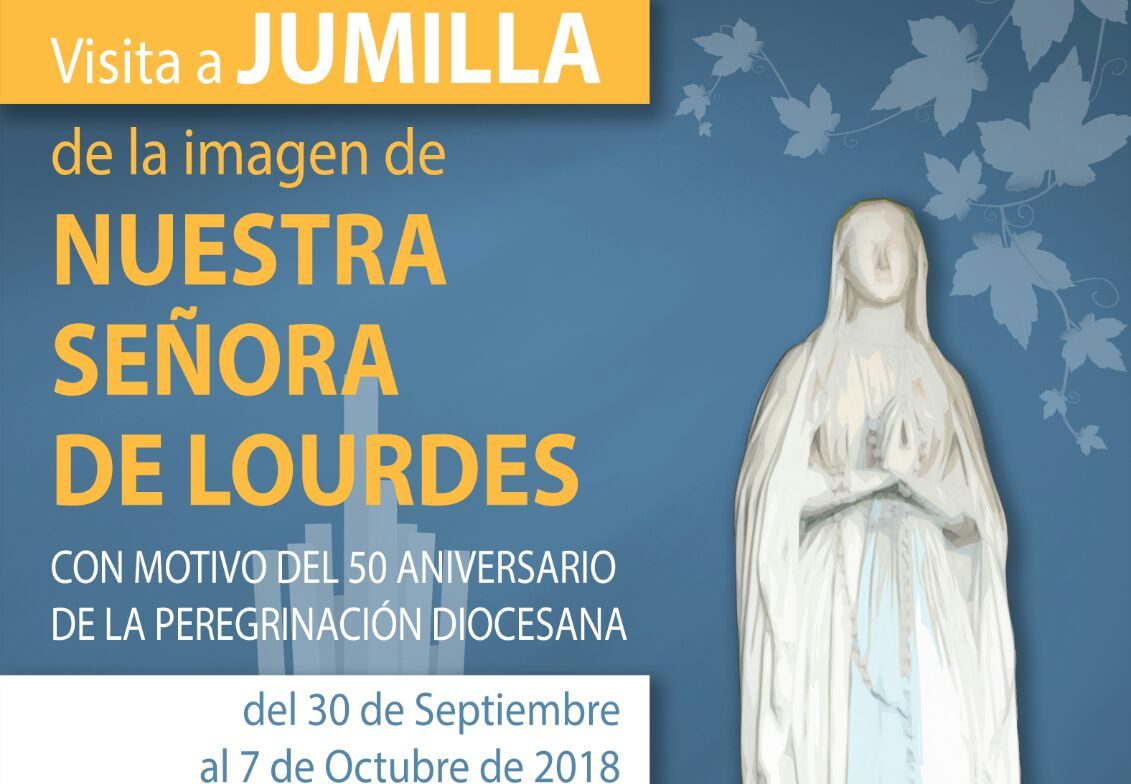 La imagen de la virgen de Lourdes llega a Jumilla este domingo