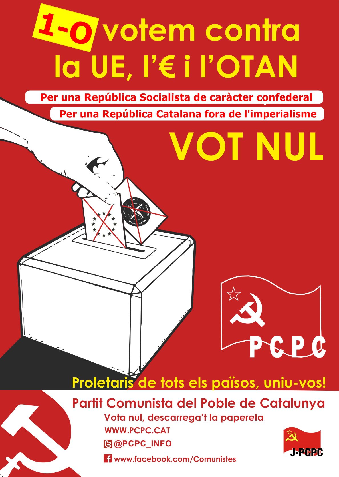 Desde el Partido Comunista del Pueblo de Cataluña queremos manifestar nuestro posicionamiento ante el referéndum del 1 de Octubre (Opinión)