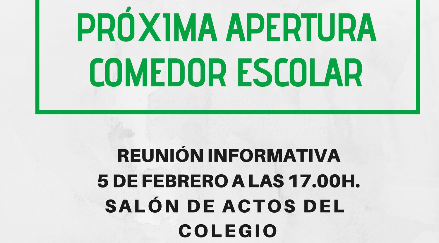 El colegio de la Asunción celebrará una reunión este martes para informar sobre el servicio de comedor escolar