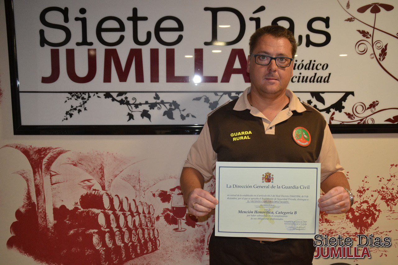 El guarda rural Vicente Carlos López recibió una mención honorífica por su “gran trabajo”