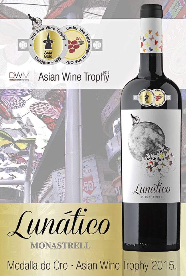 El vino Lunático de bodegas Casa de la Ermita, consigue medalla de oro en el Asian Wine Trophy 2015