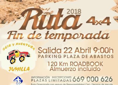 El Ocio y Aventura celebra el domingo su Ruta 4×4 Fin de Temporada 2018