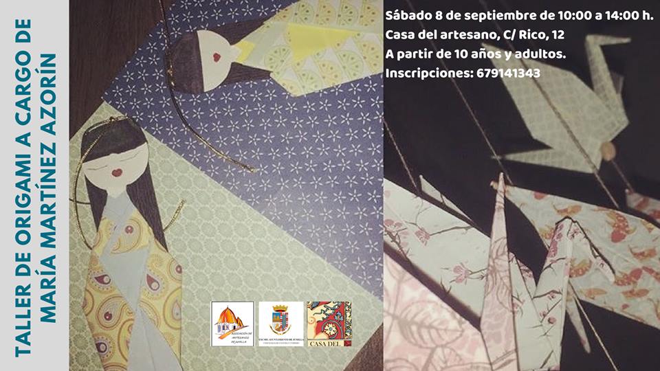 María Martínez ofrece un taller de origami mañana sábado de 10:00 a 14:00 horas