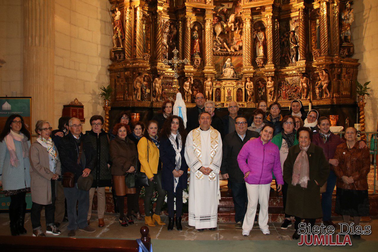 La Hospitalidad de Lourdes rinde culto a la imagen de la Virgen en su festividad