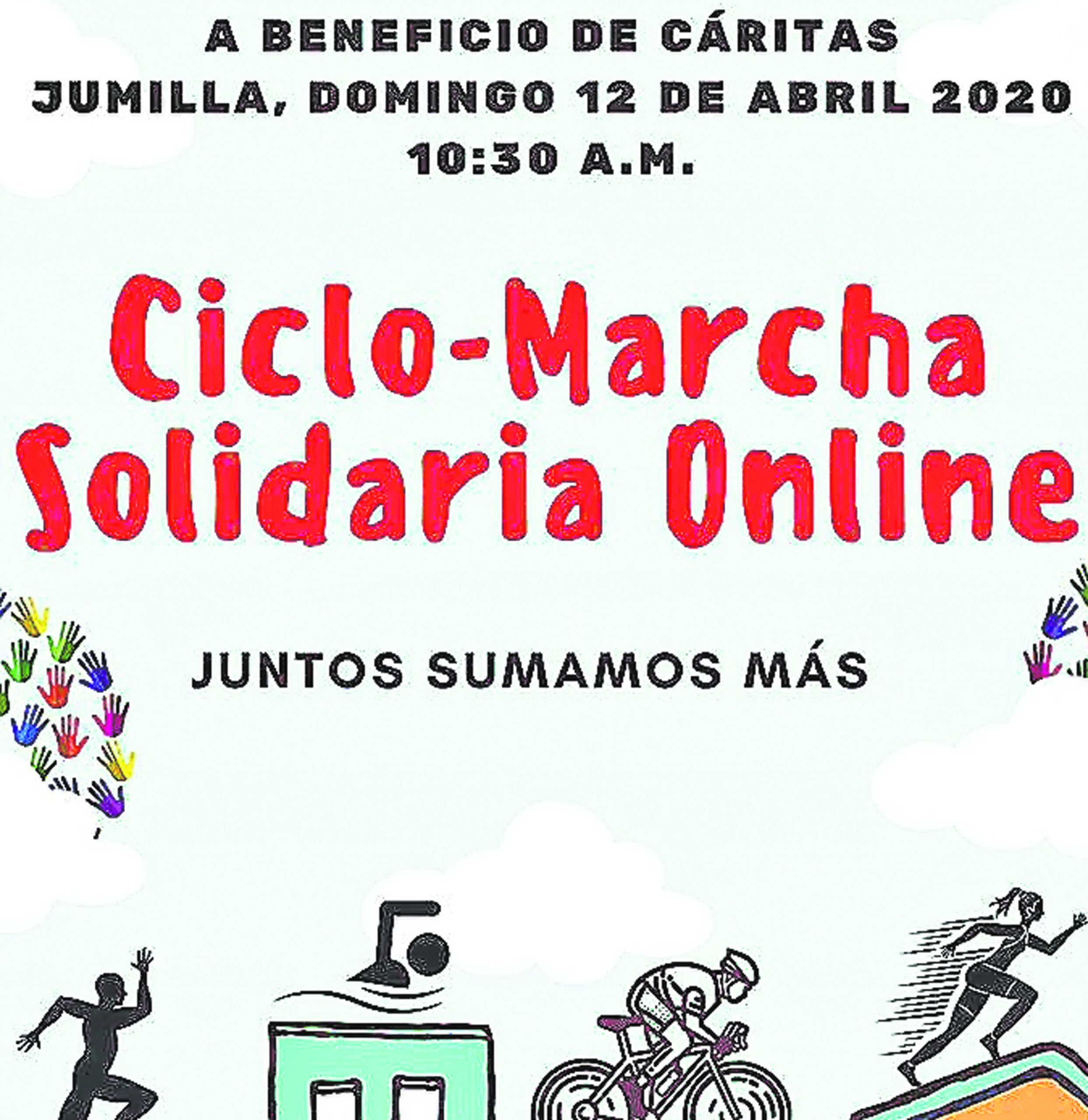 Jesús Montoya anima a todos a inscribirse y colaborar en la ciclo marcha solidaria online de este domingo a beneficio de Caritas
