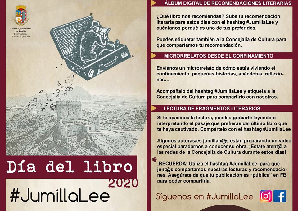 Con el lema #JumillaLee, hoy se llevan a cabo varias actividades para conmemorar el Día Internacional del Libro
