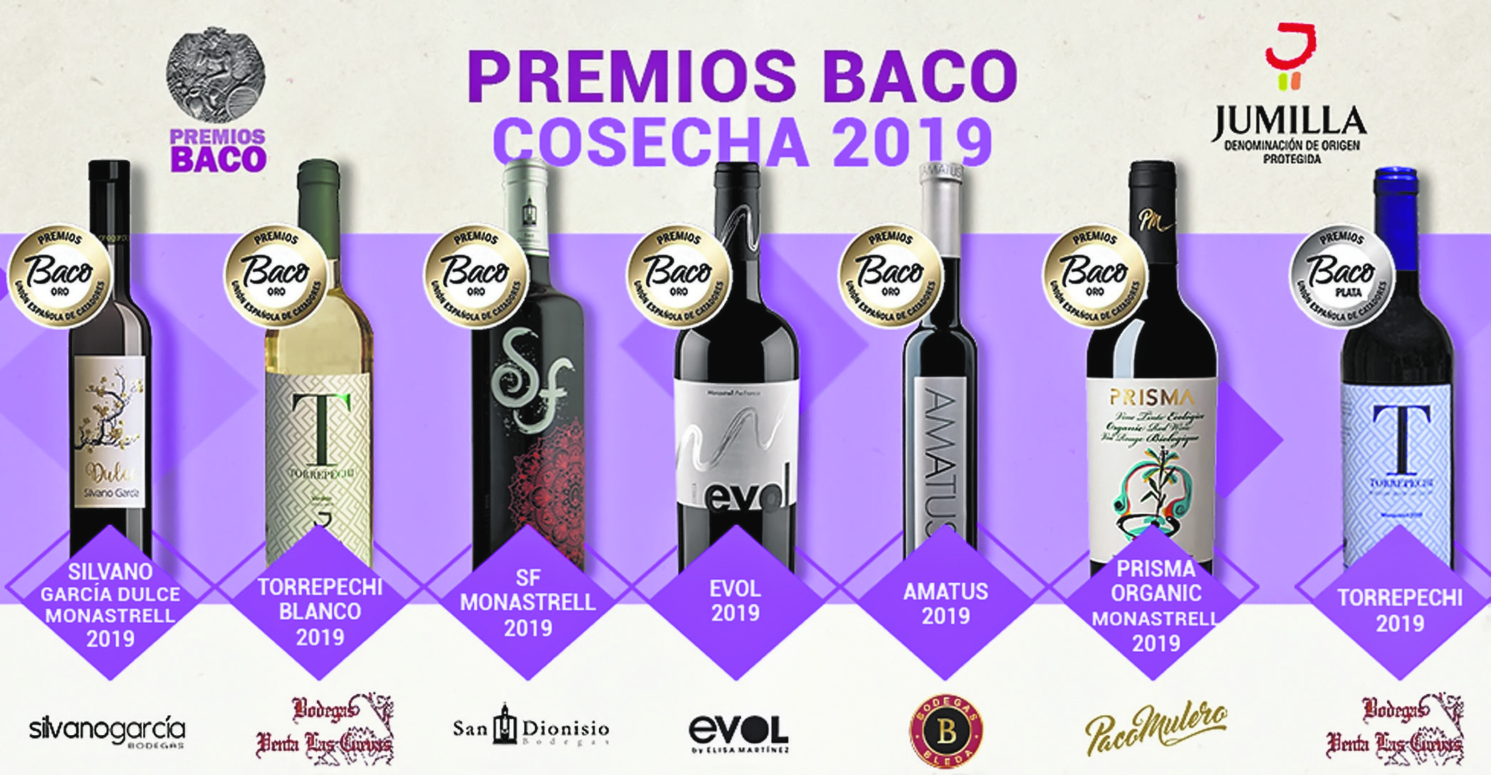 Siete vinos de la DOP Jumilla son distinguidos en los Premios Baco
