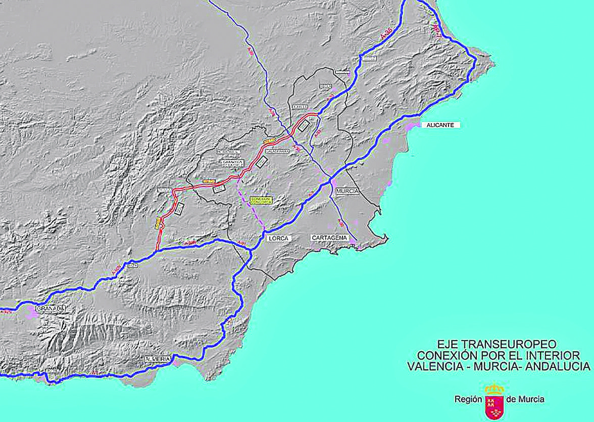 Murcia solicita la conexión por carretera entre Jumilla y Caravaca