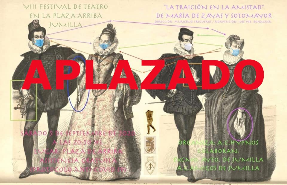 La Asociación Cultural Hypnos  aplaza la  última sesión del VIII Festival de Teatro  Clásico