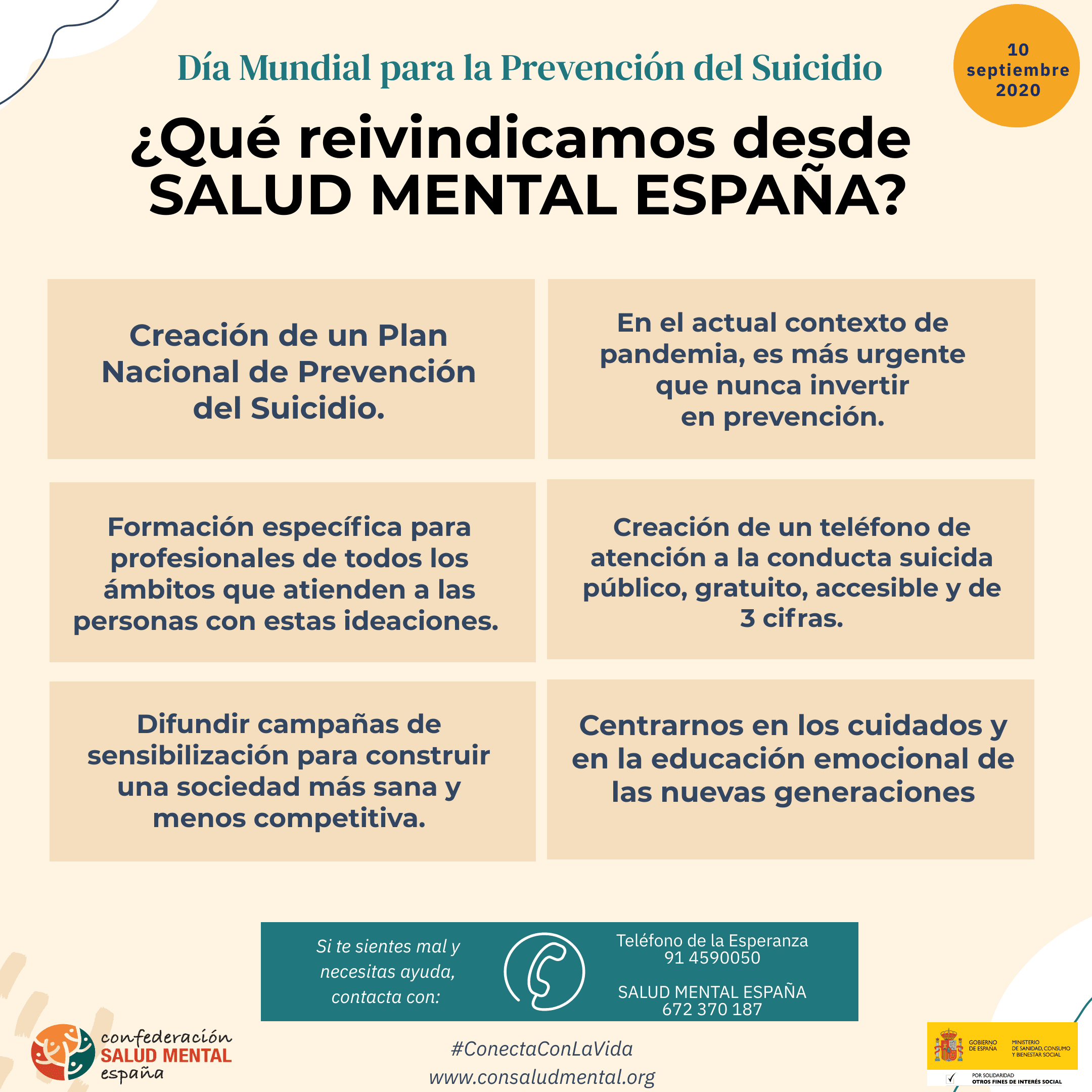 Salud Mental España urge un Plan Nacional de Prevención del Suicidio ante la mayor vulnerabilidad debido a la pandemia