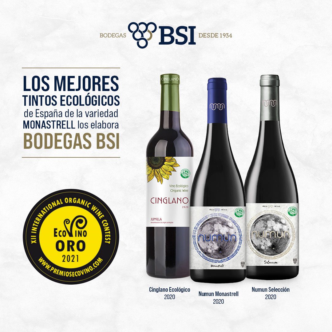 Tres vinos de BSI obtienen Oro en el Concurso Internacional Ecovino