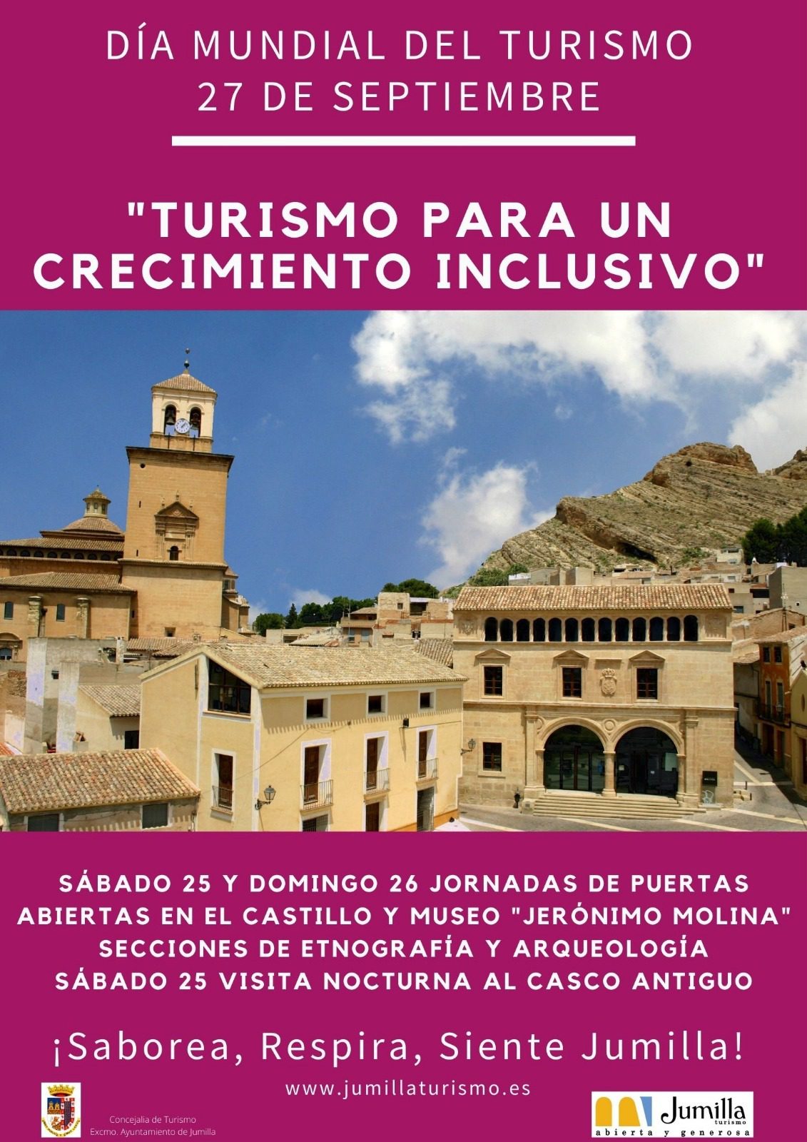 Jumilla celebra el Día Mundial del Turismo con puertas abiertas en el Castillo, museos y visita nocturna al Casco Antiguo