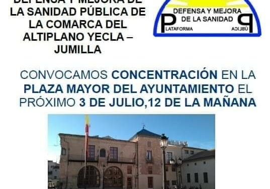 Convocadas dos concentraciones en defensa de la calidad asistencial en el Hospital de Yecla