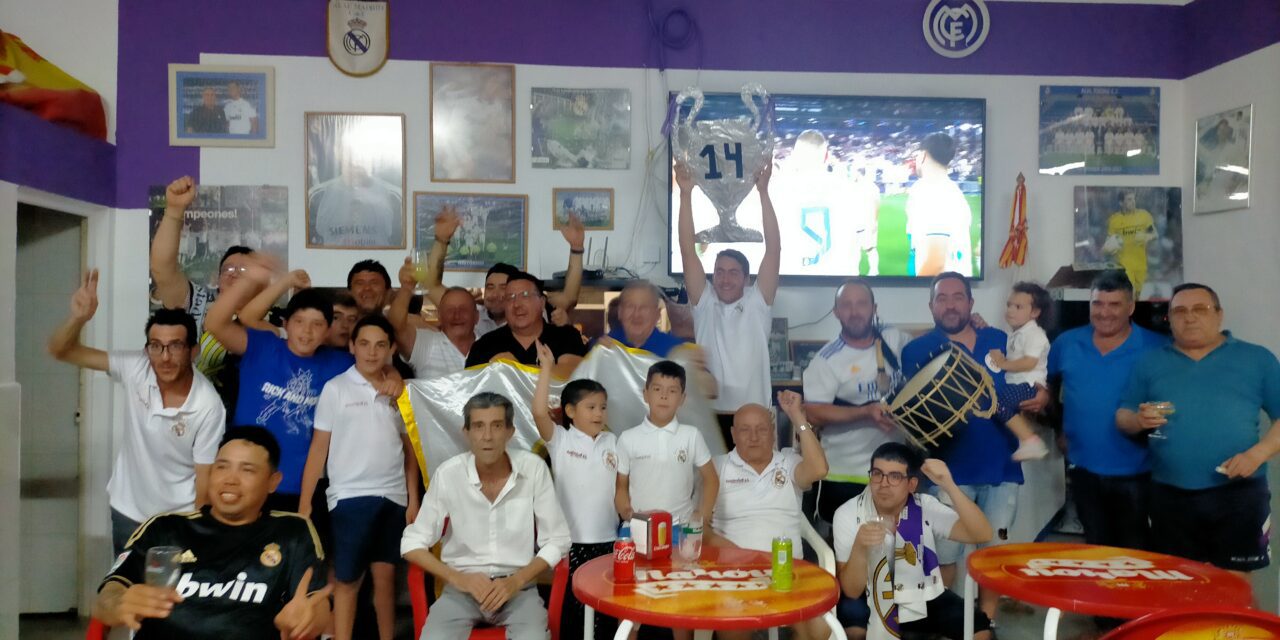 La afición madridista de Jumilla celebró la Liga y la Champions