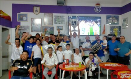 La afición madridista de Jumilla celebró la Liga y la Champions