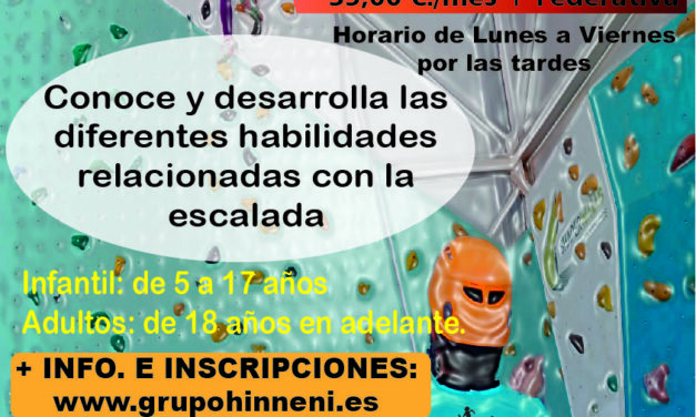 Hinneni pone en marcha la Escuela de Escalada