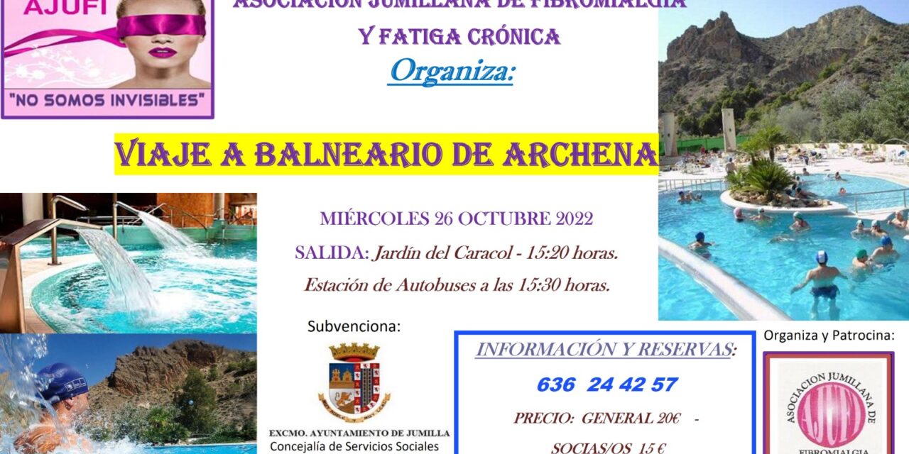 La Asociación de Fibromialgia organiza un viaje al balneario de Archena este miércoles