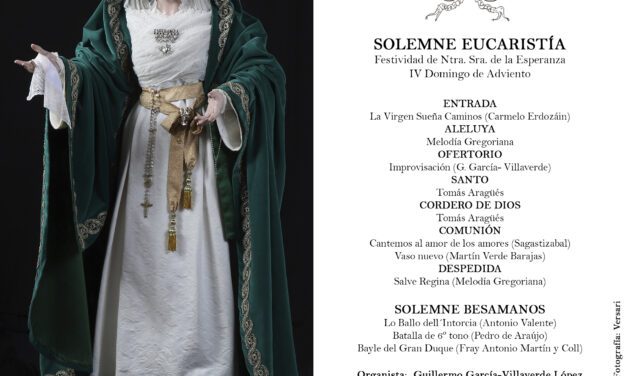 Este domingo tendrá lugar un Besamanos en honor a la Virgen de la Esperanza