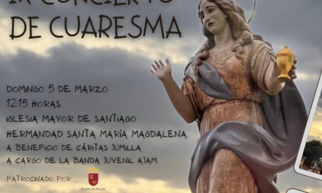 La Hermandad Santa María Magdalena celebra el domingo su IX Concierto de Cuaresma