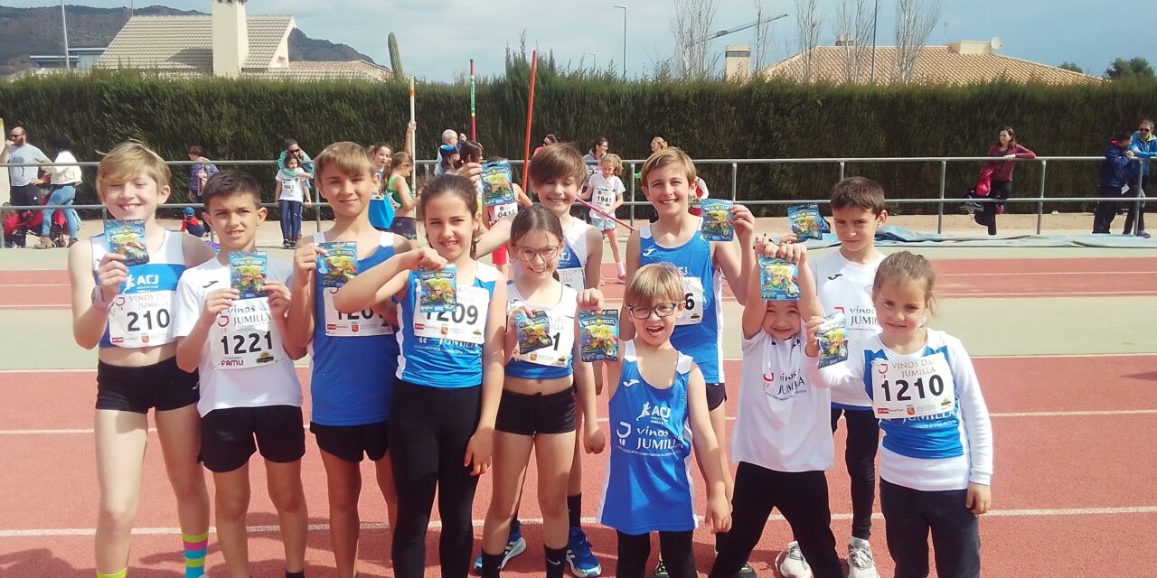 Los mini atletas de Jumilla se traen ocho medallas de la final del Campeonato Regional Sub-10 y Sub-12