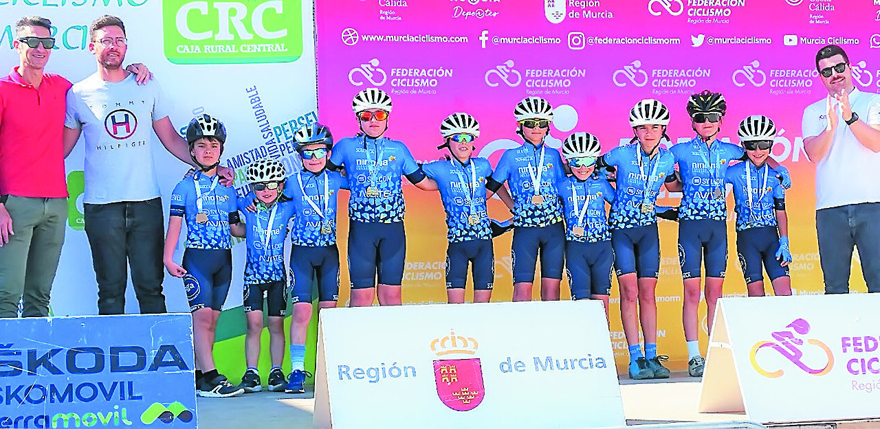 La Escuela de Ciclismo Jumilla se presenta en Lo Pagán junto al resto de escuelas de la Región