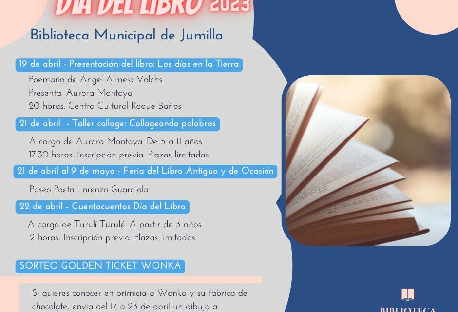 Presentación de un poemario, talleres y cuentacuentos para celebrar el Día del Libro 2023