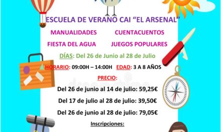 El próximo lunes se abre el plazo de inscripciones para la Escuela de Verano del CAI