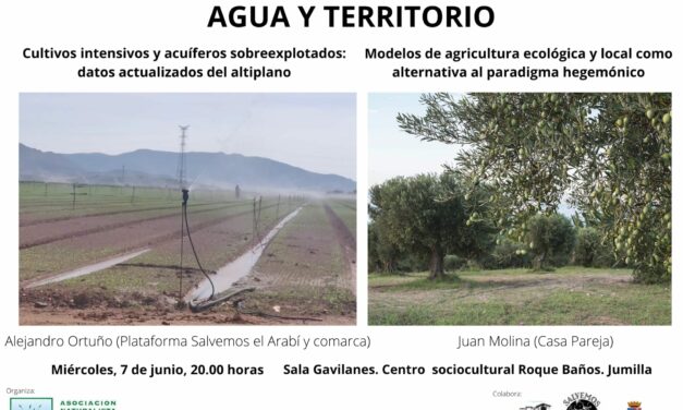 Stipa organiza una charla sobre ‘Agua y territorio’ para el próximo miércoles 7 de junio