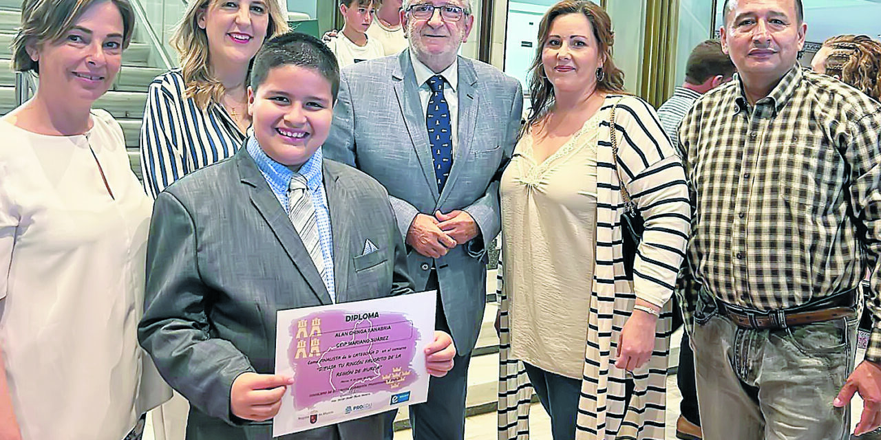 Alan Chinga Sanabria, premiado en el concurso ‘Dibuja tu rincón de la Región de Murcia’