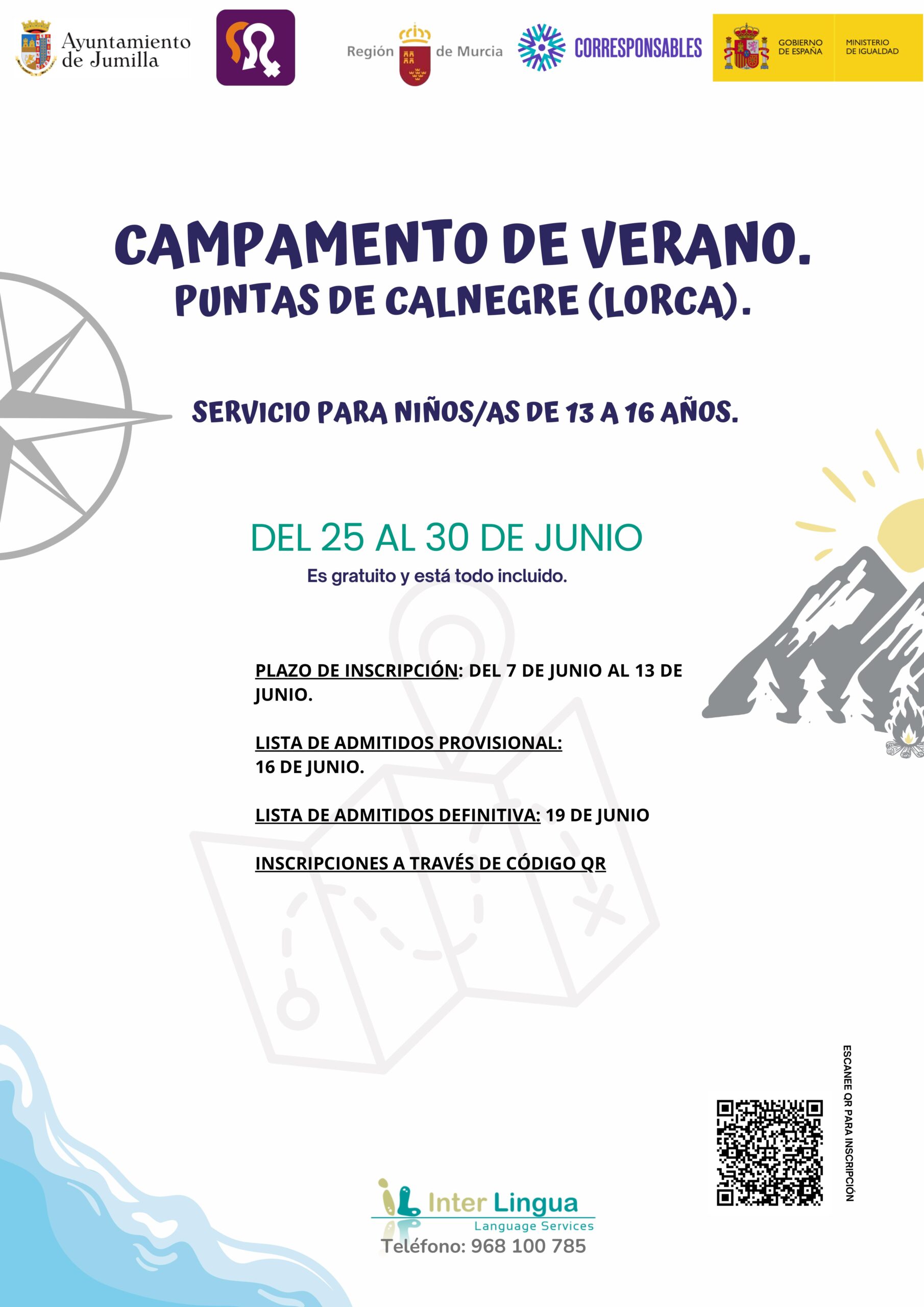 Se amplía hasta el jueves el plazo para inscribir a los niños en  los Campamentos de Verano