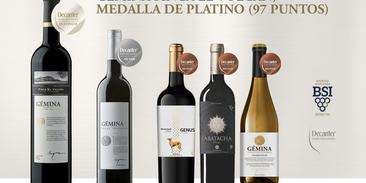 Gémina Finca El Volcán 2018 de BSI obtiene Platino en los Decanter