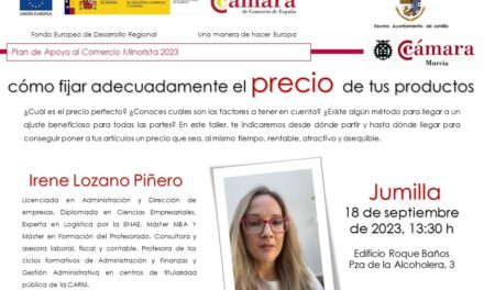 El próximo lunes se celebra una un taller para comercios sobre ‘Cómo fijar adecuadamente el precio de tus productos’