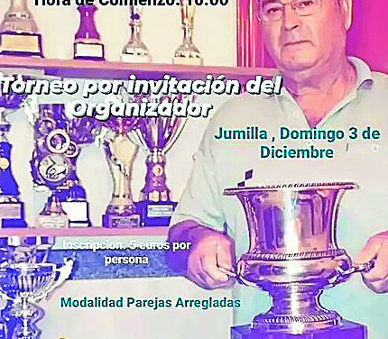 El XVII Memorial de Petanca Emilio Tomás se jugará el 3 de diciembre