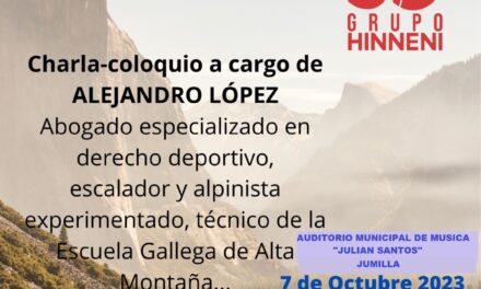 «El futuro de la escalada, la escalada del futuro», nueva charla del grupo Hinneni para la tarde del sábado