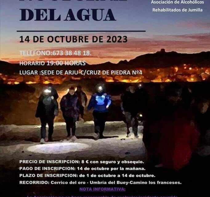 ARJU pone en marcha este sábado su V Ruta Nocturna del Agua